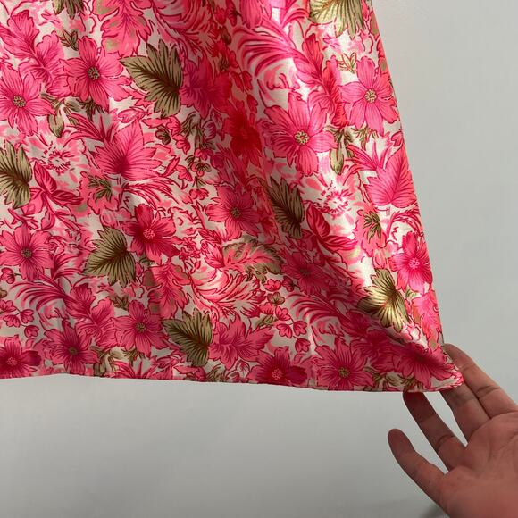 Vintage Pink Floral Chemise Slip Dress Nightie Bows Satin Sante Classics Sz M - Picture 2 of 6